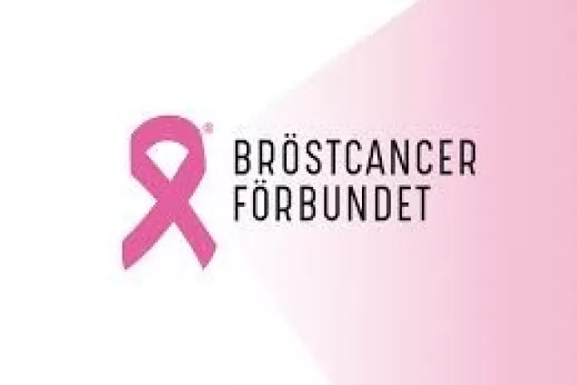 Bröstcancerförbundets logotyp med rosa bandet